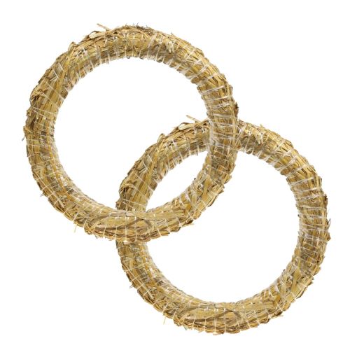 Article Couronne de paille couronnes de paille pour couronnes de porte 25/4cm 2pcs