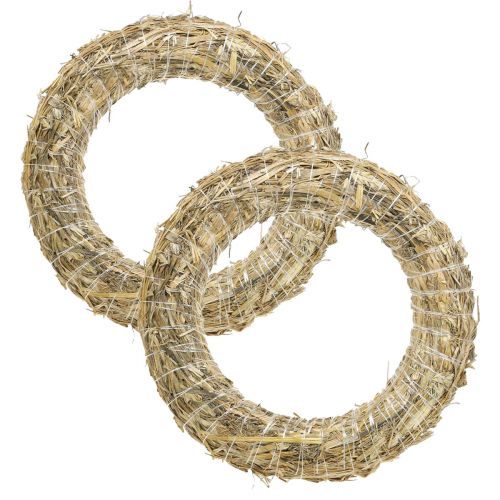 Couronne de paille couronne de paille vierge 35/6cm 2pcs