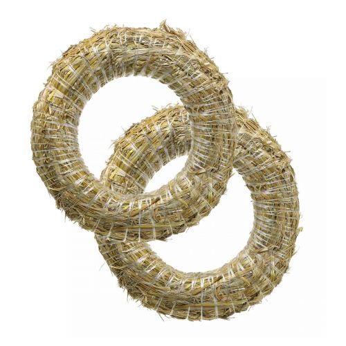Article Couronne de paille couronne de paille vierge paille 40/8cm 2pcs