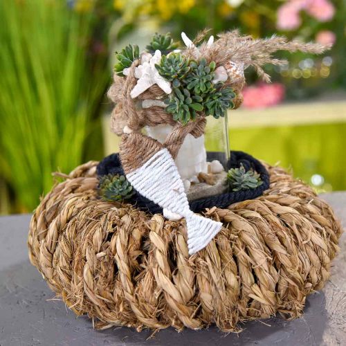 Floristik24 Couronne en paille tressée Ø30cm couronne déco nature