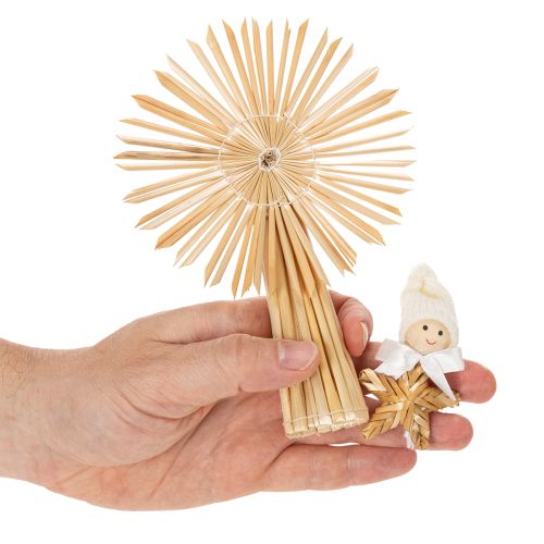 Set de décorations de Noël en paille - 35 pièces, étoiles et figurines | Floristik24.fr
