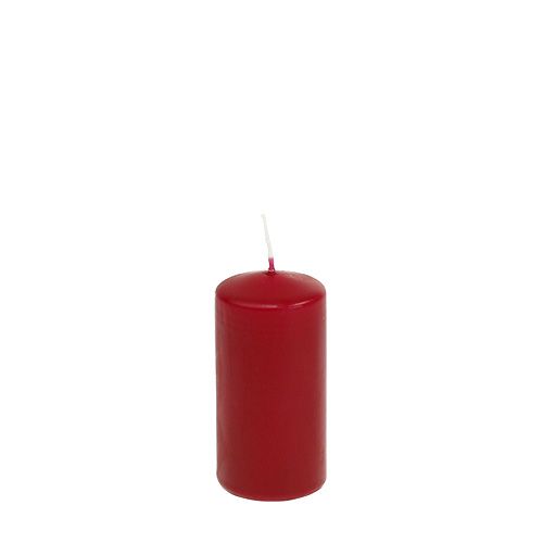Floristik24 Bougies piliers rouges H100mm Ø50mm vieux rouge 12pcs