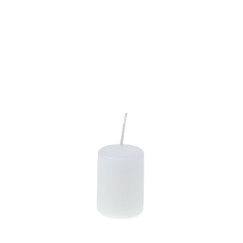 Floristik24 Bougies piliers bougies de l&#39;Avent blanches petites bougies 60/40mm 24 pcs