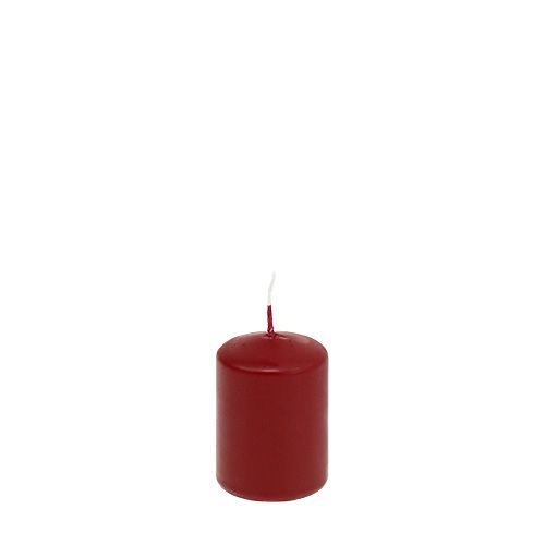 Article Bougies piliers H70mm Ø50mm bougies vieux rouge 12pcs