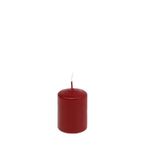 Article Bougies piliers H70mm Ø50mm bougies vieux rouge 12 pcs