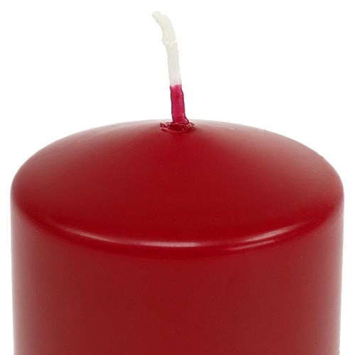 Article Bougies piliers H70mm Ø50mm bougies vieux rouge 12pcs