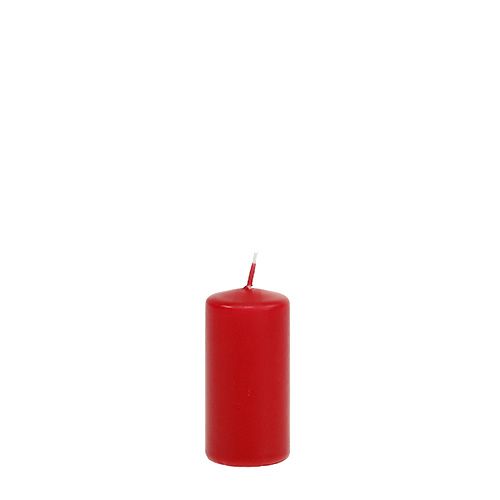 Article Bougie pilier 80/40 rouge 24pcs