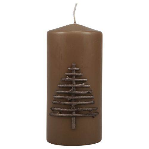 Bougie de Noël bougie Noël marron 150/70mm 1pc
