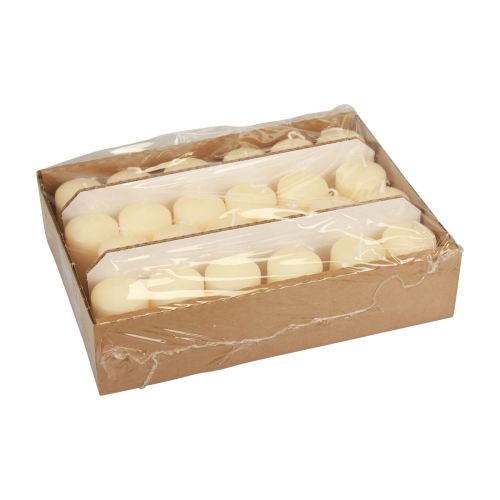 Article Bougies piliers Bougies de l&#39;Avent Bougies crème 60/40 mm 24 pièces