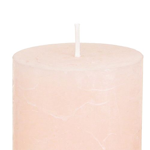 Article Bougies piliers bougies uni rose clair rose 50×100mm 4 pcs