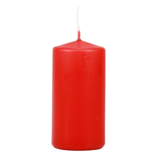 Bougies piliers rouges Bougies de l&#39;Avent bougies rouges 100/50mm 24pcs