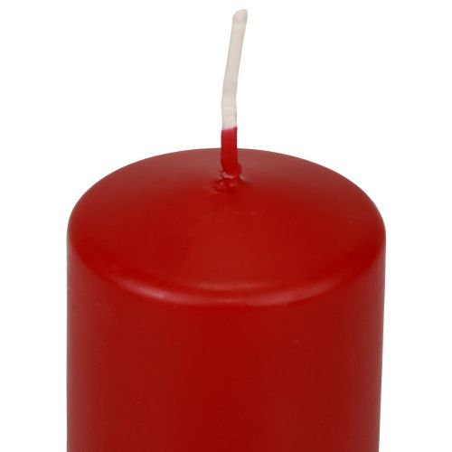 Floristik24 Bougies piliers rouges Bougies de l&#39;Avent petites vieilles rouges 70/50mm 24 pcs