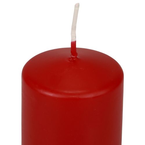 Article Bougies piliers rouges Bougies de l&#39;Avent petites vieilles rouges 70/50mm 24pcs