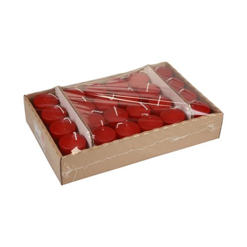 Floristik24 Bougies piliers rouges Bougies de l&#39;Avent petites vieilles rouges 70/50mm 24 pcs