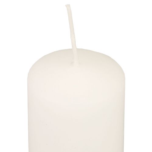 Floristik24 Bougies piliers bougies de l&#39;Avent blanches petites bougies 70/50mm 24 pcs