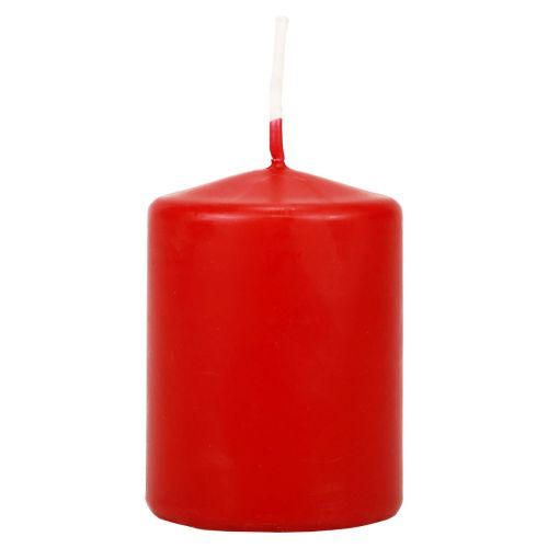 Floristik24 Bougies piliers rouges Bougies de l&#39;Avent bougies rouges 70/50mm 24pcs