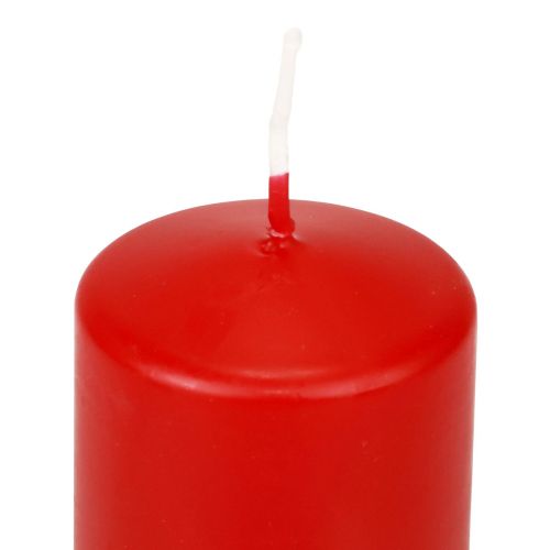 Article Bougies piliers rouges Bougies de l&#39;Avent bougies rouges 70/50mm 24pcs