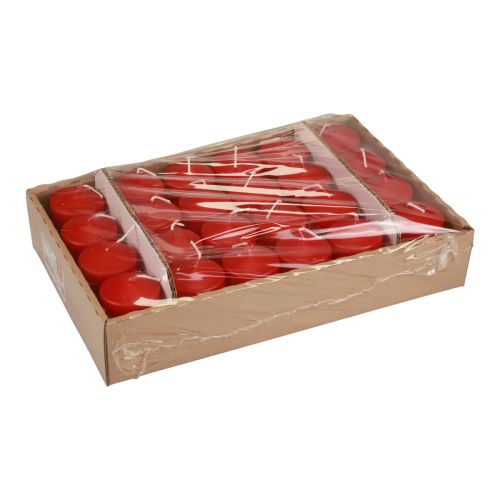 Article Bougies piliers rouges Bougies de l&#39;Avent bougies rouges 70/50mm 24pcs