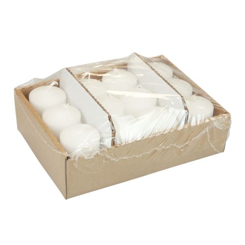 Floristik24 Bougies piliers bougies blanches H70mm Ø50mm 12 pcs