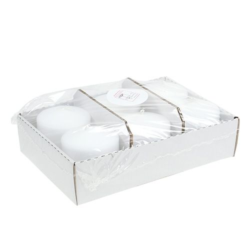 Article Bougie pilier 80/80 blanche 6 pcs