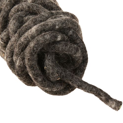 Article Stylo cordon en feutre laine de mouton foulée gris 10mm 15m