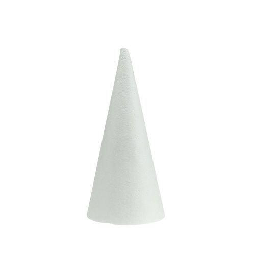 Cône en polystyrène blanc 20cm x 9cm 5pcs