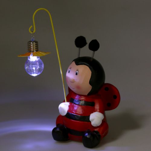 Floristik24 Figurine décorative coccinelle avec lumière H20cm