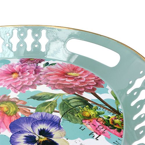 Floristik24 Plateau oval motif floral 42 x 33 cm