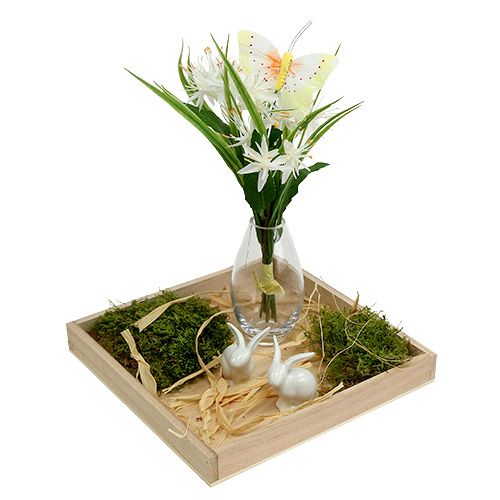 Floristik24 Plateau en bois grand 30cm x 30cm H3cm