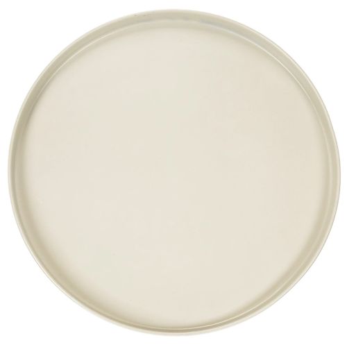 Plateau décoratif rond en métal beige 30 cm pour plantes et bougies | Floristik24.fr