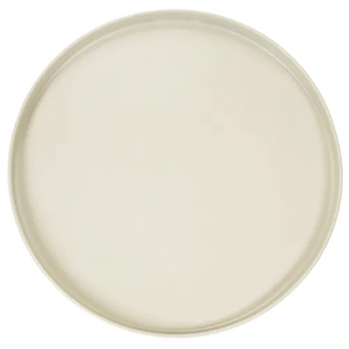 Plateau décoratif rond en métal 30 cm beige pour plantes et accessoires | Floristik24.fr