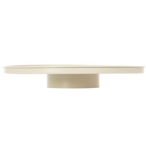 Plateau décoratif en métal rond 41 cm beige pour intérieur | Floristik24.fr