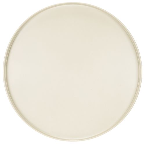 Plateau décoratif en métal rond 41 cm beige pour intérieur | Floristik24.fr