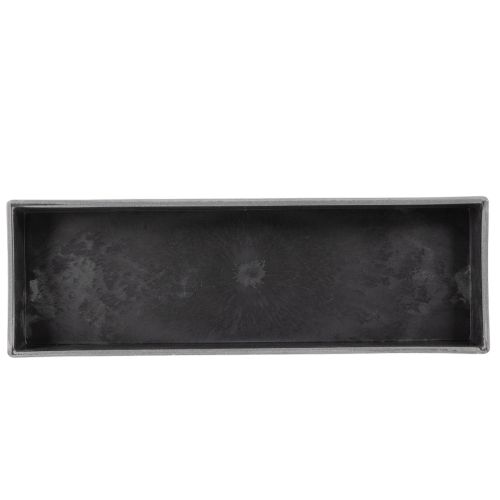 Plateau rectangulaire avec poignées en plastique anthracite 32 cm | Floristik24.fr