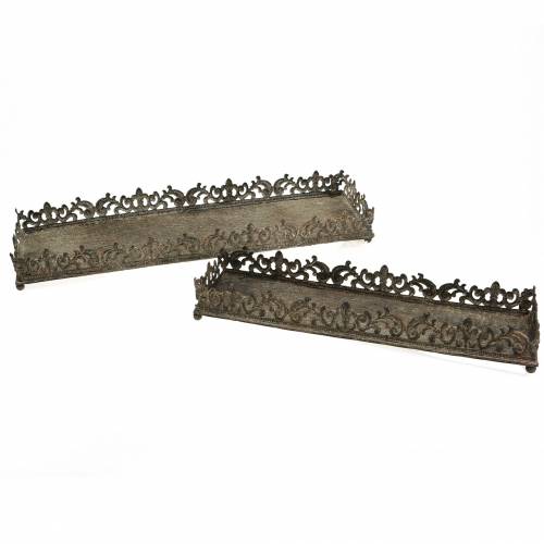 Floristik24 Plateau décoratif brun antique 2pcs