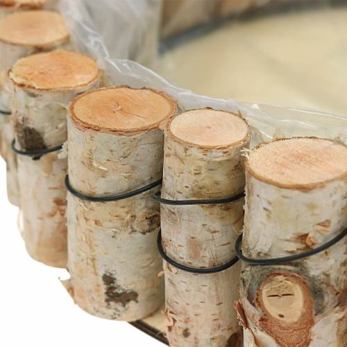 Floristik24 Plateau en bois de bouleau naturel rond Ø24cm