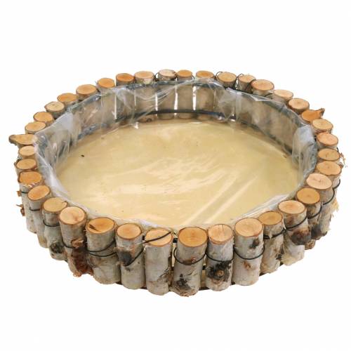 Article Plateau rond pour plantation de bouleau naturel Ø23/31/41cm lot de 3