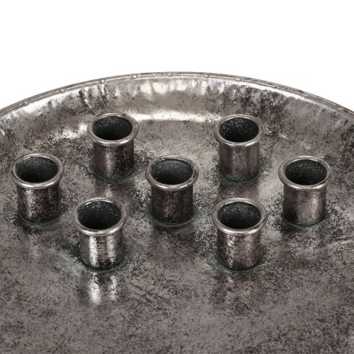 Floristik24 Bougeoir métal vintage argenté bougeoir bâton Ø30cm