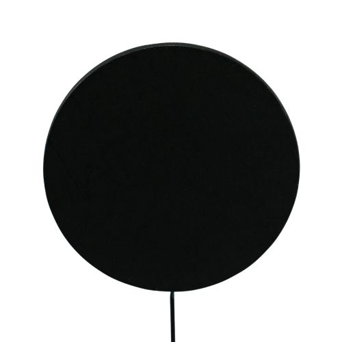 Article Mini tableau déco Piquets pour fleurs Bois Noir Ø7,5cm 12pcs