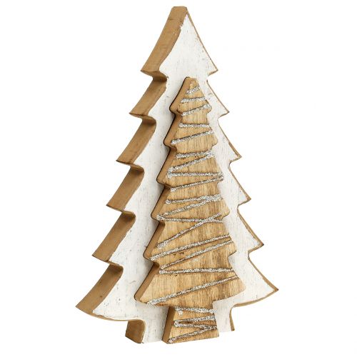 Sapin en sapin nature / crème 25,5cm x 16,5cm