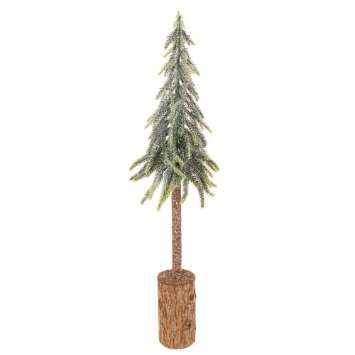 Sapin artificiel, finition givrée, avec socle en bois, décoration hivernale, 60 cm acheter | Floristik24.fr