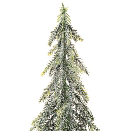 Sapin artificiel, finition givrée, avec socle en bois, décoration hivernale, 60 cm | Floristik24.fr