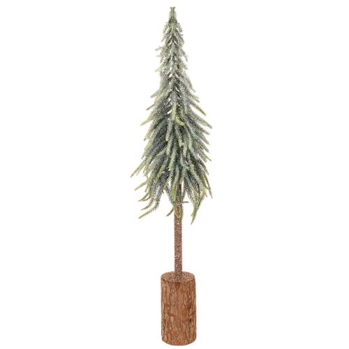 Sapin artificiel givré, arbre décoratif sur socle en bois pour décoration hivernale et de Noël, 75 cm acheter | Floristik24.fr