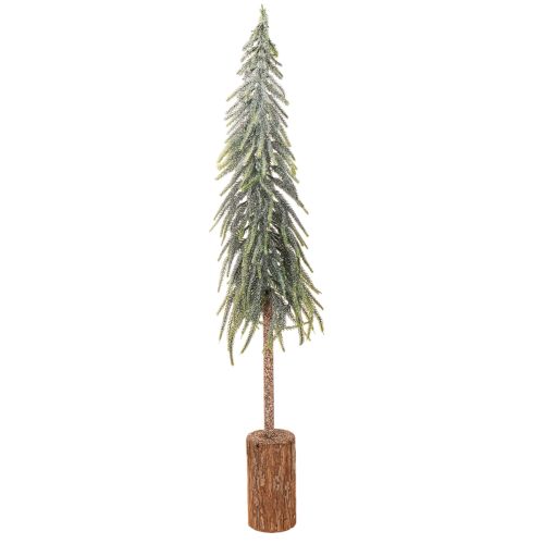 Article Sapin de Noël artificiel avec socle, givré, décoration hivernale, 90 cm