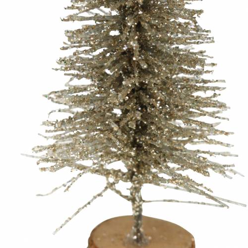 Floristik24 Deco Sapin De Noel Champagne Glitter 8cm 24pcs