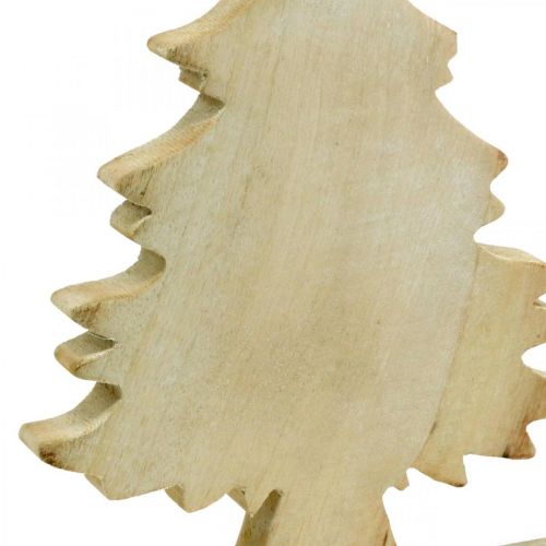 Déco sapin de Noël bois lavé décoration de table Avent 32×20×5.5cm
