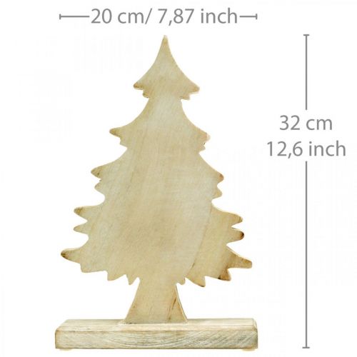 Floristik24 Déco sapin de Noël bois lavé décoration de table Avent 32×20×5.5cm