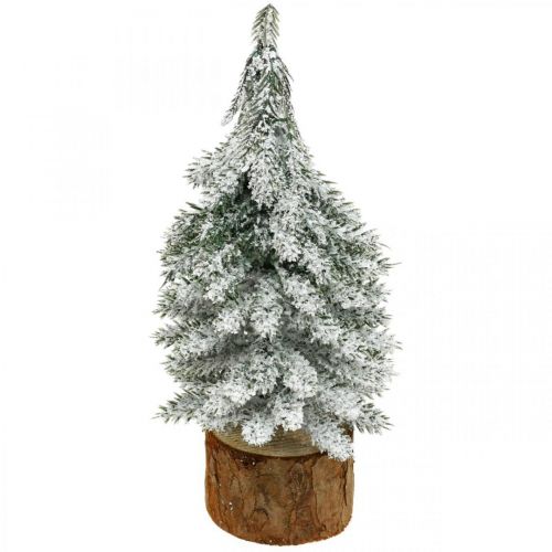 Sapin de Noël décoratif, décoration hivernale, sapin avec neige H19cm