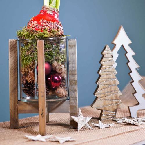 Floristik24 Sapin en sapin nature / crème 25,5cm x 16,5cm