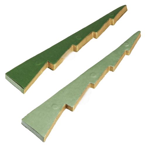Article Sapin de Noël en papier nid d'abeille vert doré H30cm 2 pièces